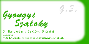 gyongyi szaloky business card